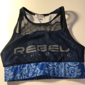 Rebel Athletic Blue netted sports Bra